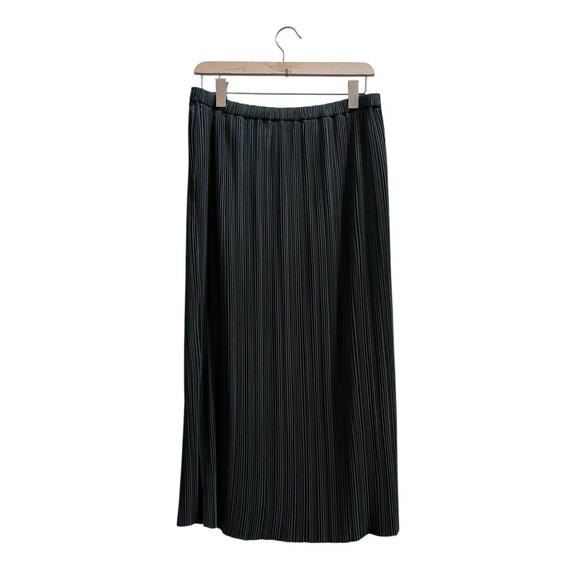 Club Monaco Evergreen Pleated Lined Elastic Waistband Pull On Maxi Skirt Medium - Picture 3 of 11